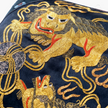 Gilded Embroidery Antique Silk Slip Dress - 「祥獅綉球」手工盤金繡古董真絲拼接長裙