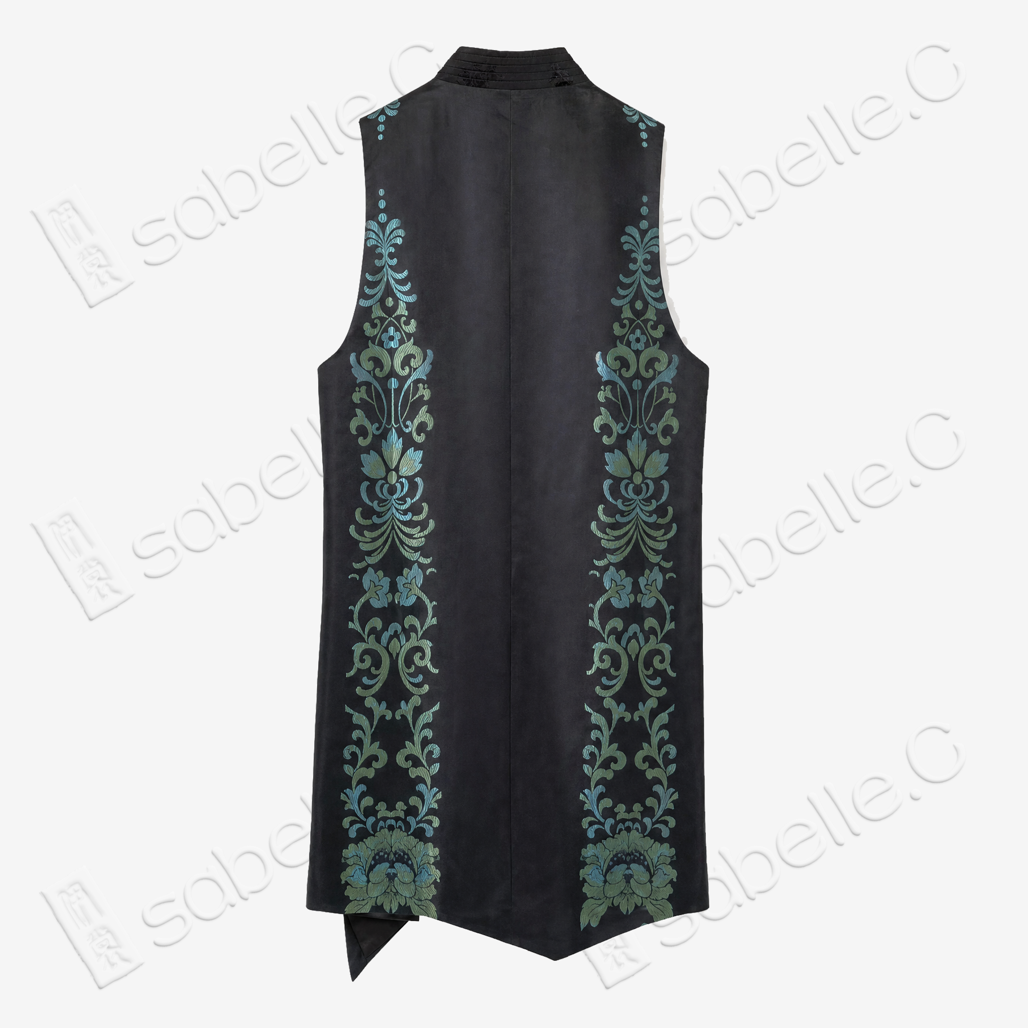Vintage Silk Vest - 「玄金御麟」古董真絲馬甲