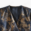 Gambiered Canton Silk Dress - 「墨底鎏斑」香雲紗連衣裙