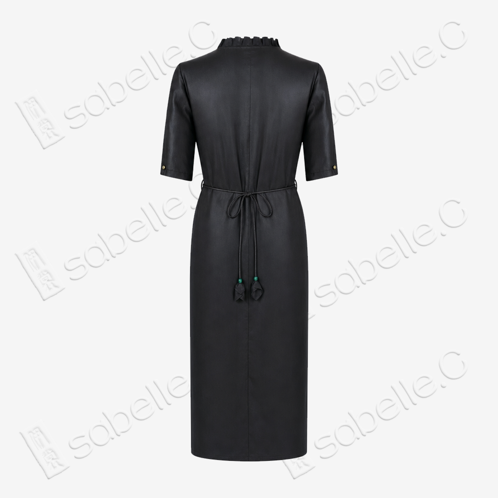 Gambiered Canton Silk Dress - 香雲紗長裙