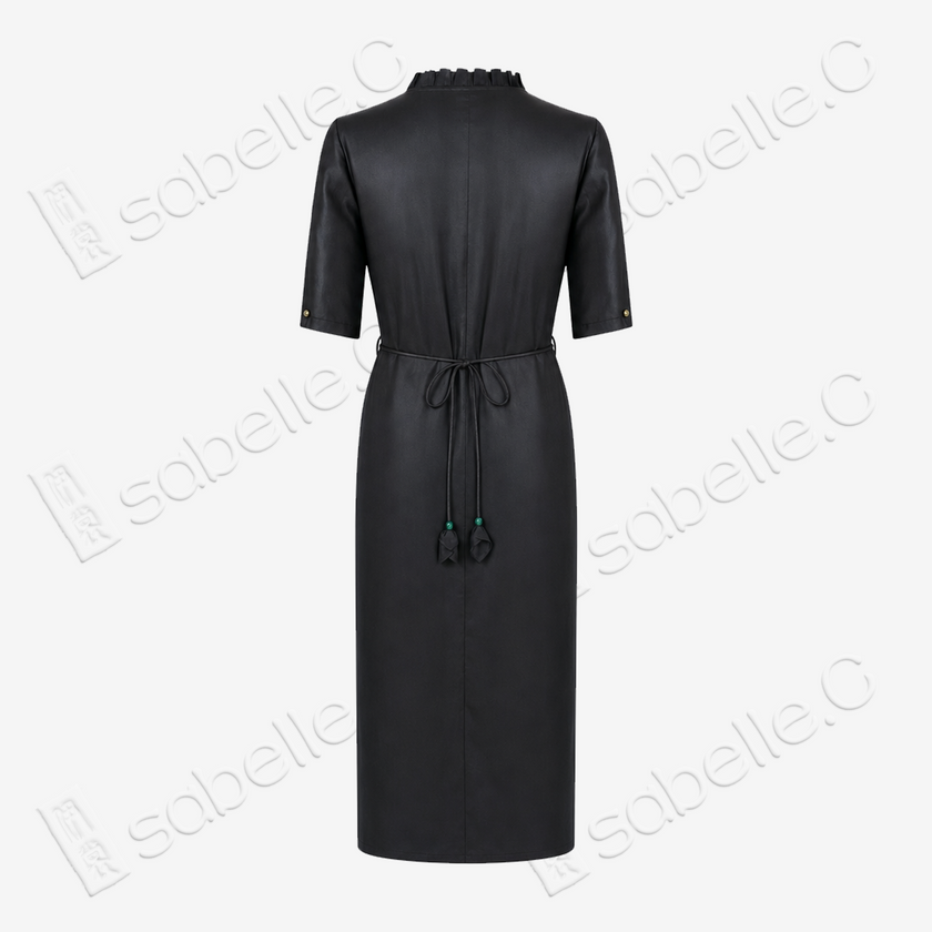 Gambiered Canton Silk Dress - 香雲紗長裙