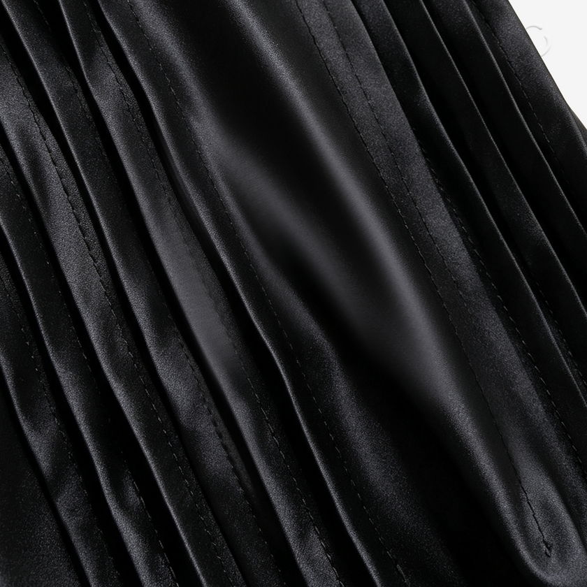 Gambiered Canton Silk Dress - 香雲紗長裙
