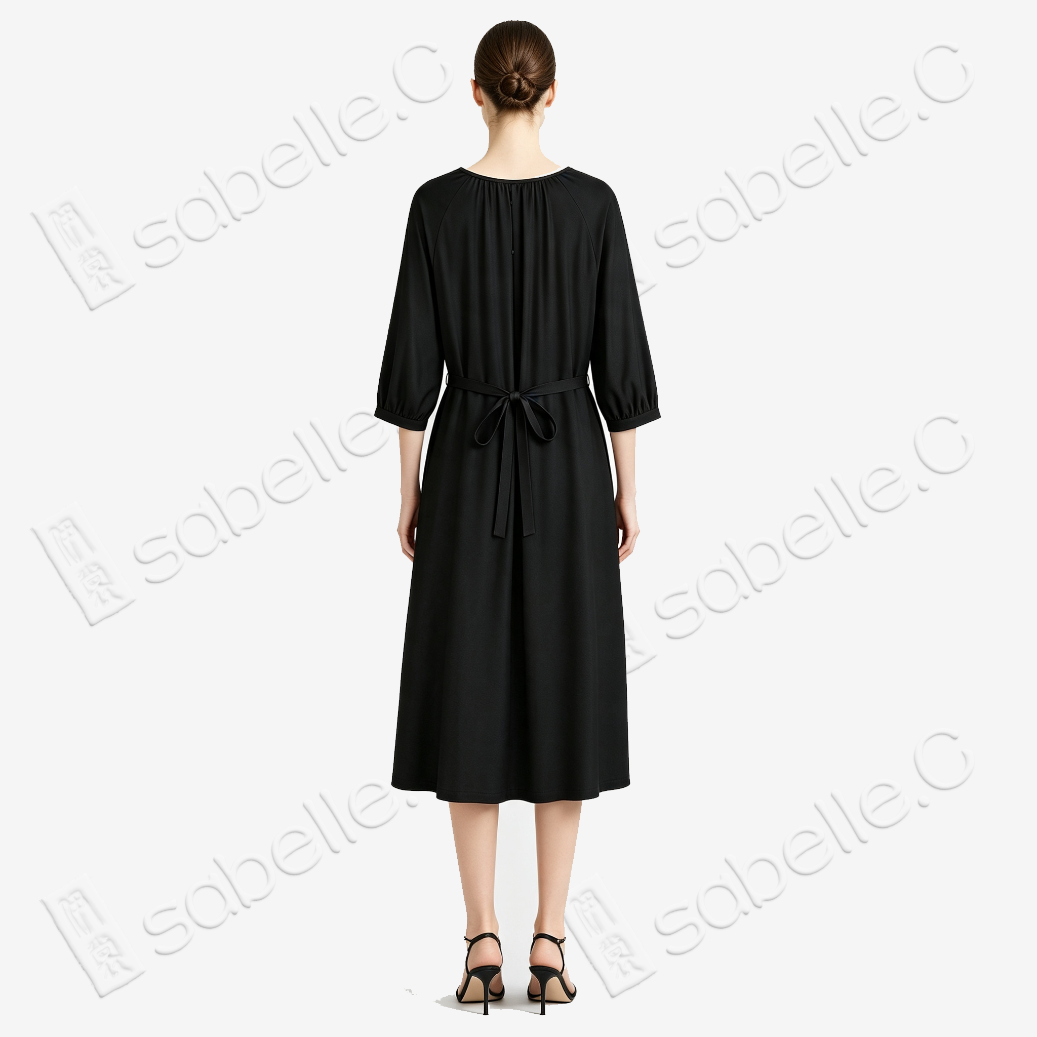 Gambiered Canton Silk Dress - 香雲紗長裙