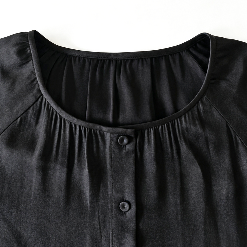 Gambiered Canton Silk Dress - 香雲紗長裙