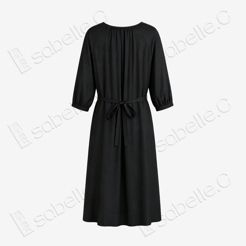 Gambiered Canton Silk Dress - 香雲紗長裙