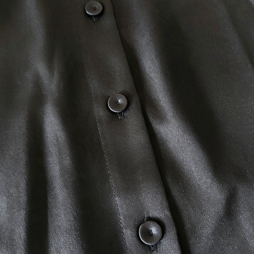 Gambiered Canton Silk Dress - 香雲紗長裙