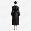 Gambiered Canton Silk Long Dress - 「墨影清韶」香雲紗連衣裙