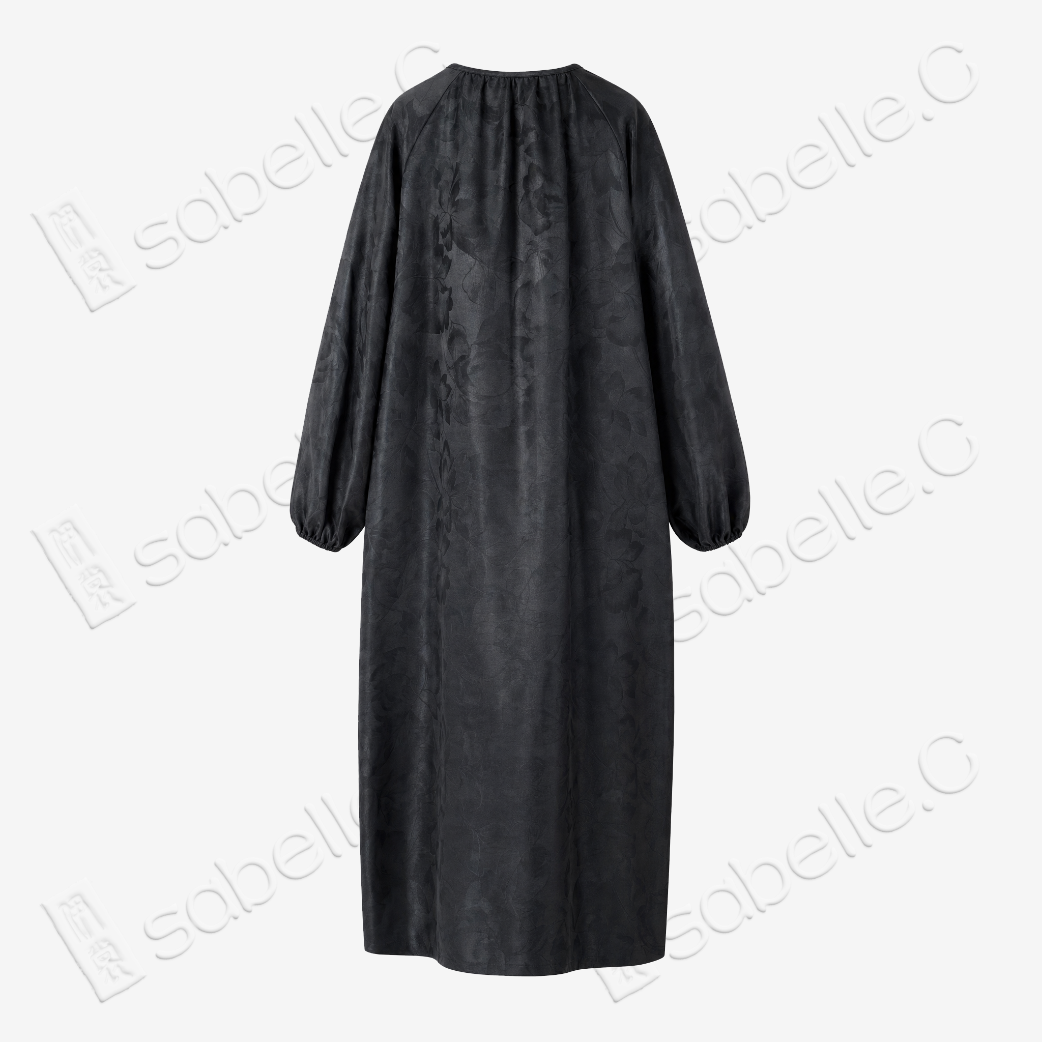 Gambiered Canton Silk Long Dress - 「墨影清韶」香雲紗連衣裙