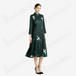 Gambiered Canton Silk Hand‑Painted Dress - 「墨荷曉露」香雲紗手繪裙