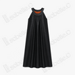 Halter‑Neck Heavy‑Satin Gambiered Canton Silk Dress - 皮子料重緞香雲紗掛脖裙