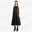 Halter‑Neck Heavy‑Satin Gambiered Canton Silk Dress - 皮子料重緞香雲紗掛脖裙