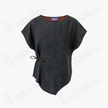 Ink Ripple Aroma Side-Tie Gambiered Canton Silk Top - 墨瀾凝香側結香雲紗上衣