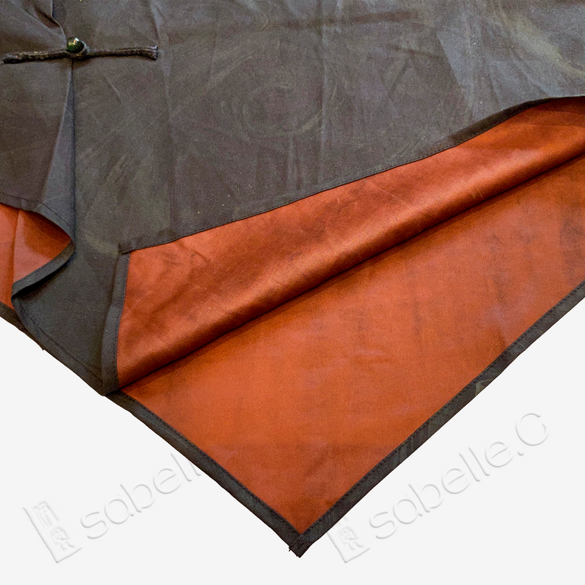 Ink Ripple Aroma Side-Tie Gambiered Canton Silk Top - 墨瀾凝香側結香雲紗上衣
