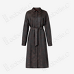 Jacquard Gambiered Canton Silk Shirt‑Dress, Leather‑Finish - 重緞香雲紗提花長外套