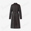 Jacquard Gambiered Canton Silk Shirt‑Dress, Leather‑Finish - 重緞香雲紗提花長外套