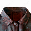 Jacquard Gambiered Canton Silk Shirt‑Dress, Leather‑Finish - 重緞香雲紗提花長外套