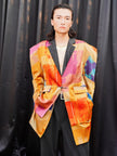 Original Satin Gambiered Canton Silk Handmade Blazer