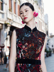 Artisan Tie-Dye Velvet Cheongsam
