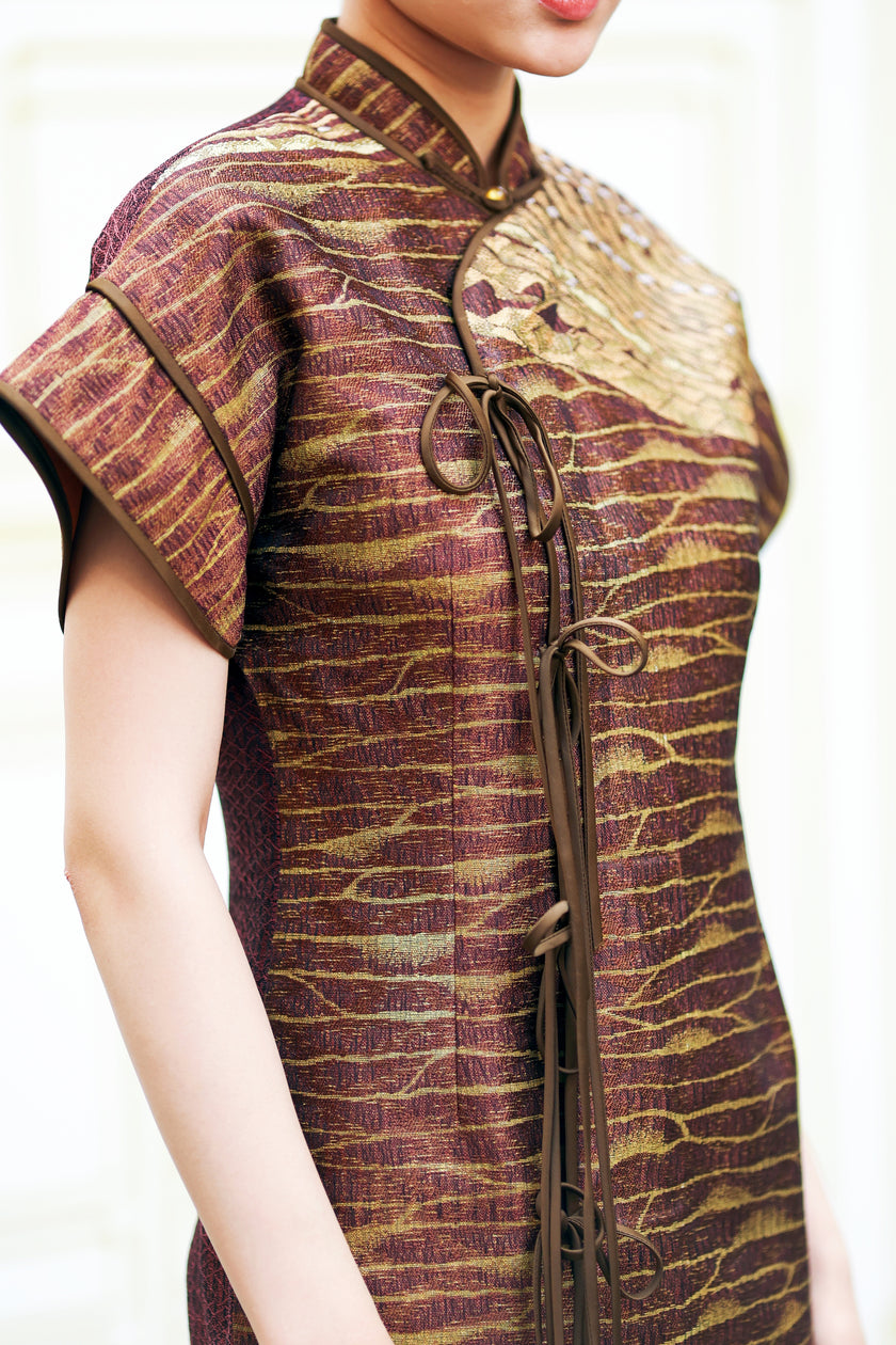 Haute Couture Gold-foil Kesi Tapestry Dress - 金箔底緙絲長裙