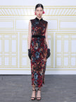 Artisan Tie-Dye Velvet Cheongsam