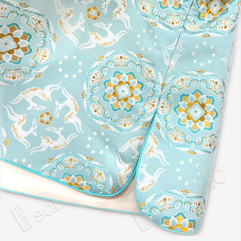 Kid's Song Brocade Stand-up Collar Qipao-style Top