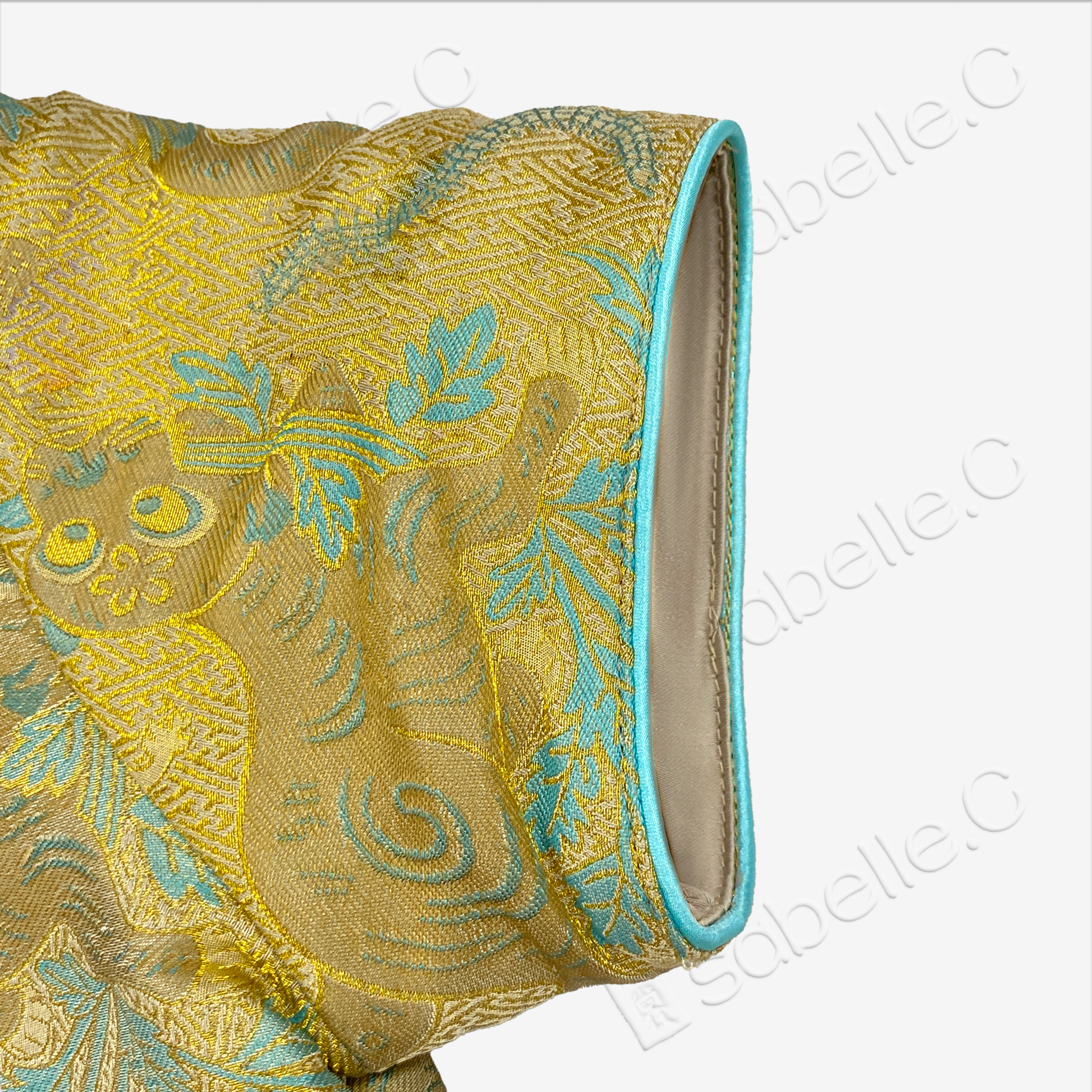 Kid's Song Brocade Stand-up Collar Qipao-style Top