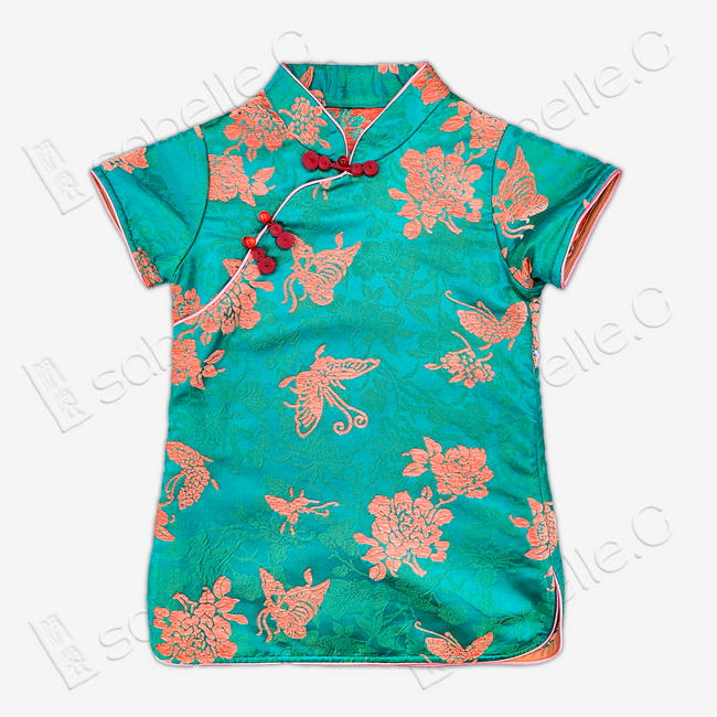 Chang Rong Velvet Cheongsam Top for Kids