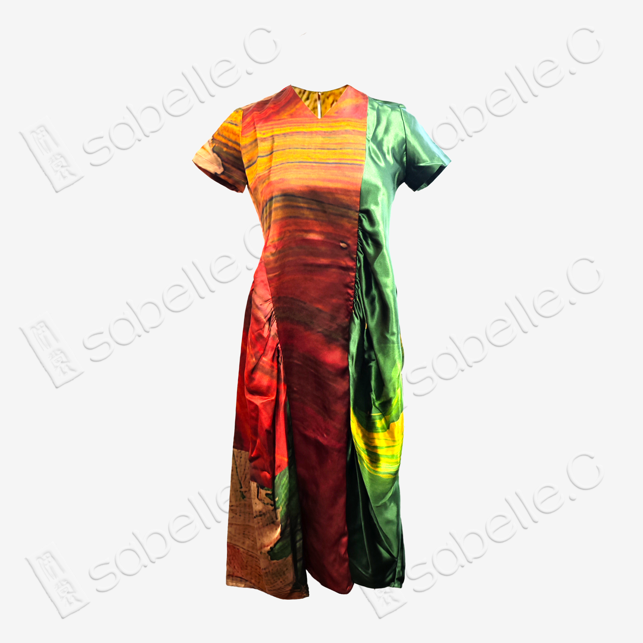 Original Gambiered Canton Silk Kidswear Dress