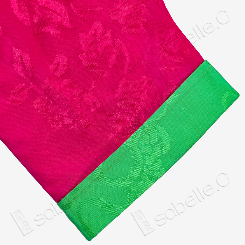 Silk Wide-Leg Embroidered Suit