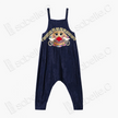 Gold Couched Embroidery Jumpsuit - 「玄獸納祿」盤金繡吊帶褲