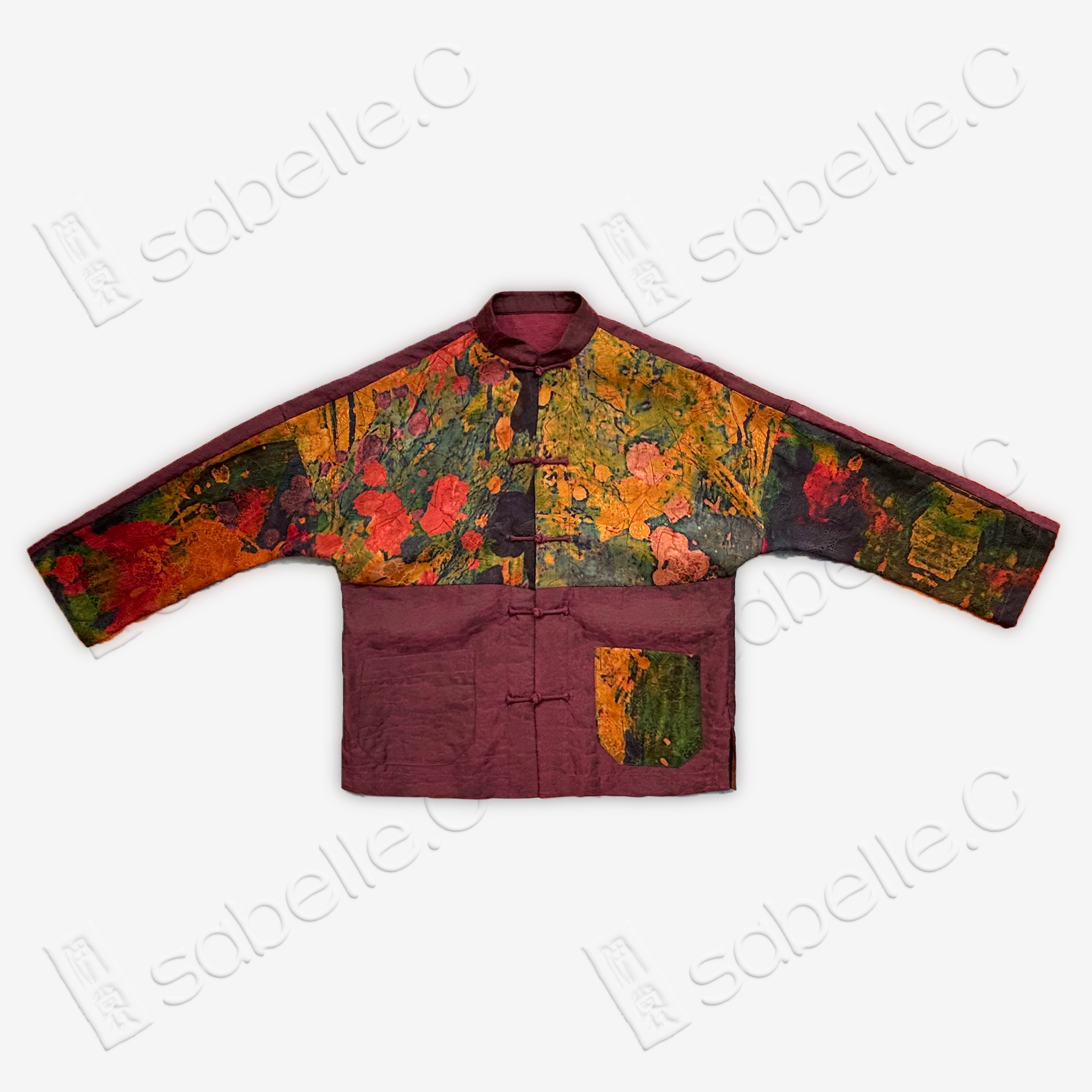 Original Gambiered Canton SIlk Patchwork Shirt
