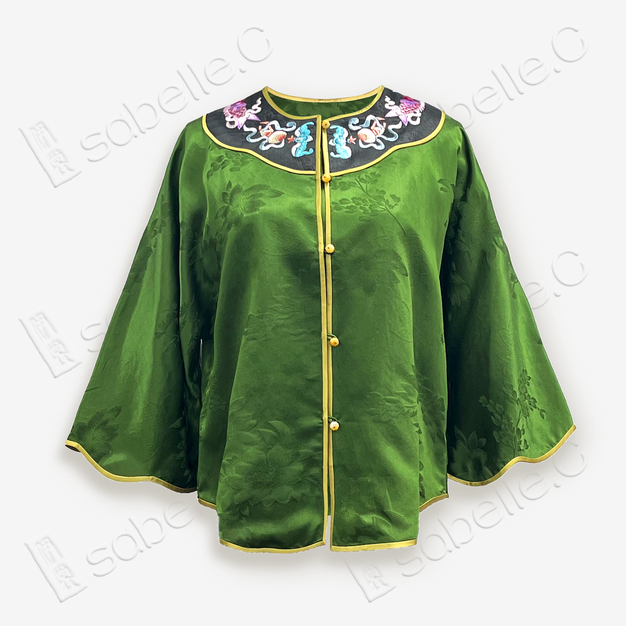 Gambiered Canton Silk Top