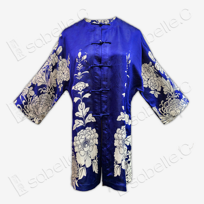 New Chinese Style Silk Mandarin Collar Top