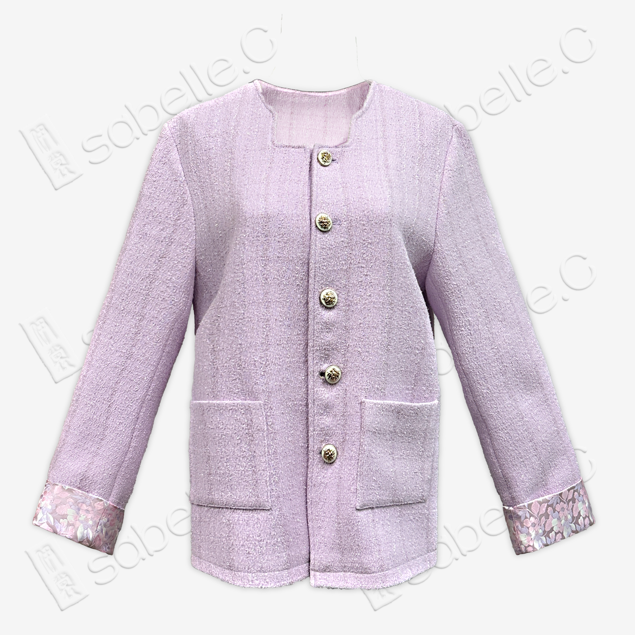 Woven-Style Square-Neck Coat (Song Brocade Decorated Cuffs)