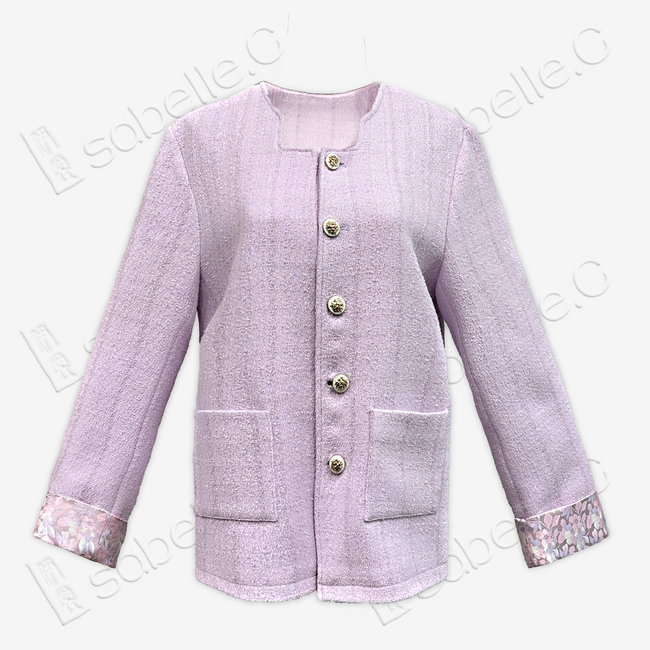 Woven-Style Square-Neck Coat (Song Brocade Decorated Cuffs)