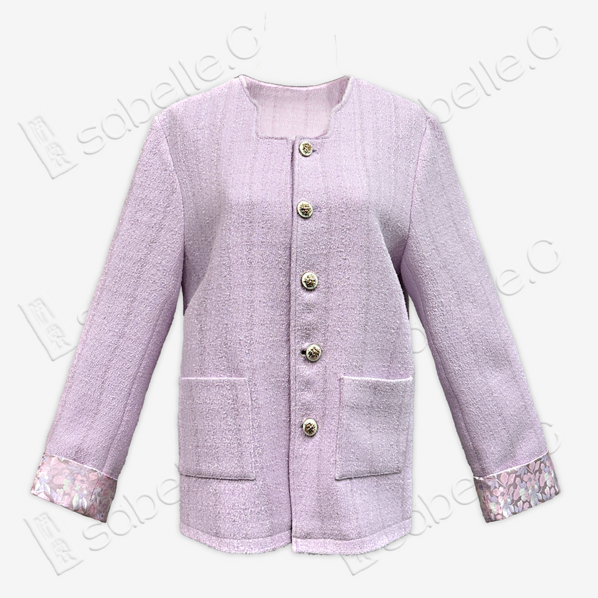 Woven-Style Square-Neck Coat (Song Brocade Decorated Cuffs)