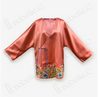 Silk Satin Chinese Traditional Jacket w Colorful Hand Embroidery