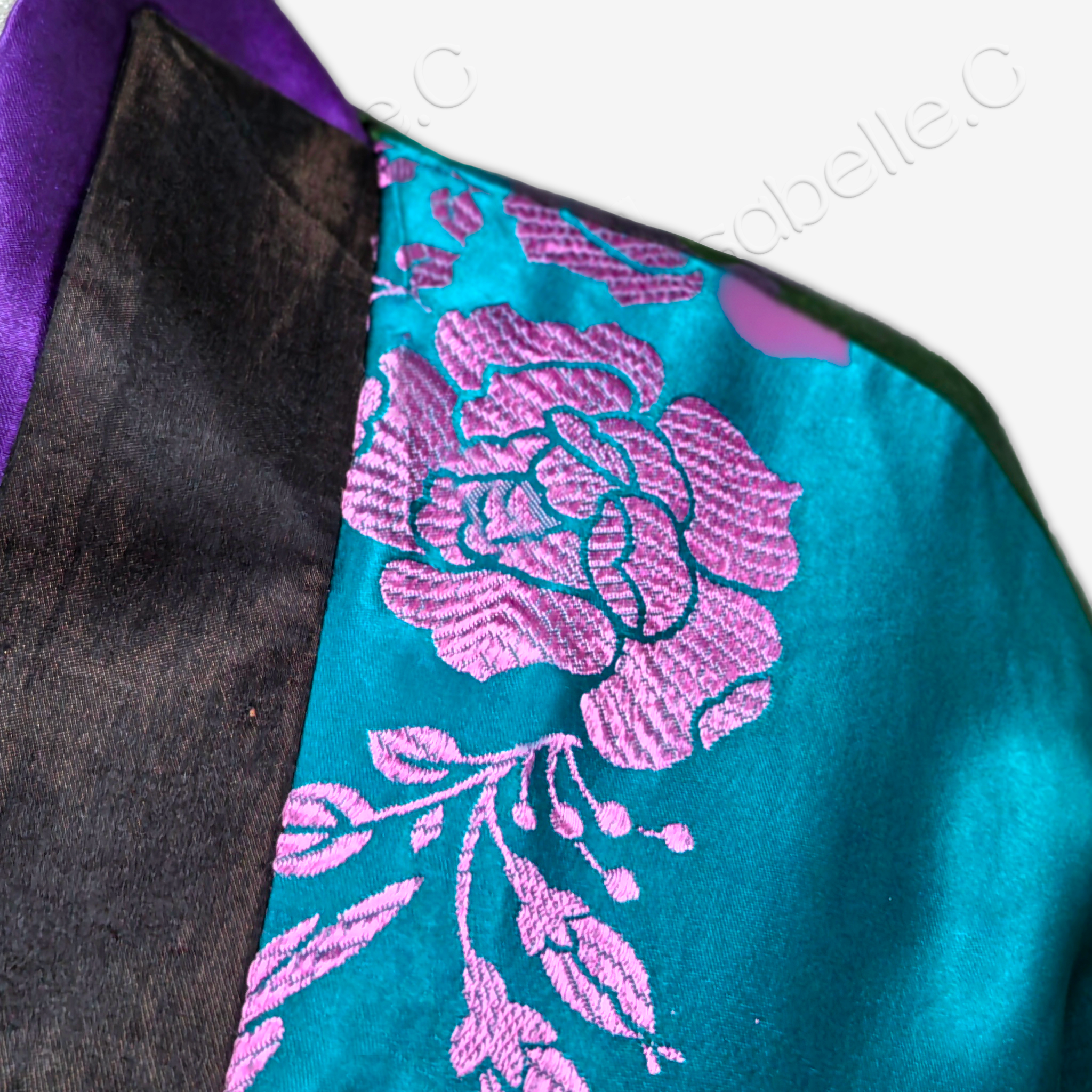 Patchwork-style silk Jacket