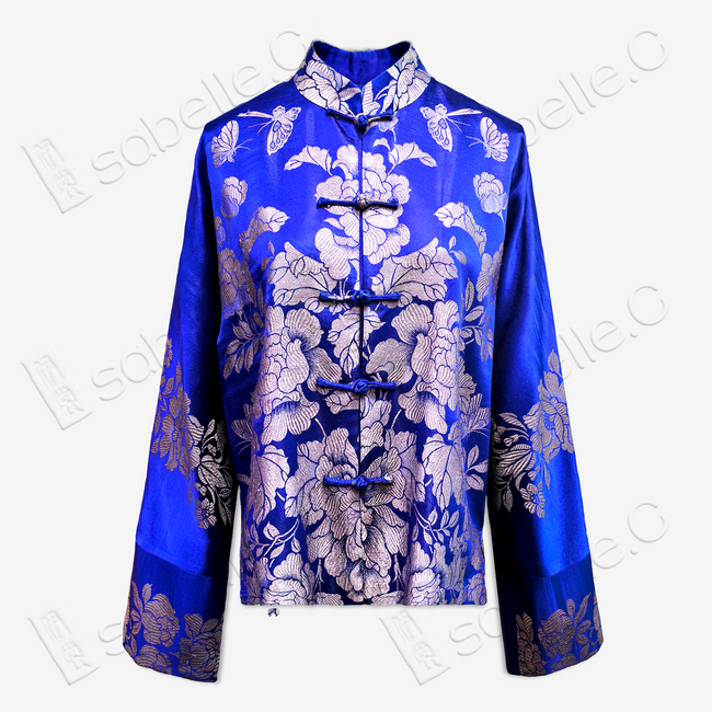 Satin Brocade Mandarin Collar Chinese Jacket