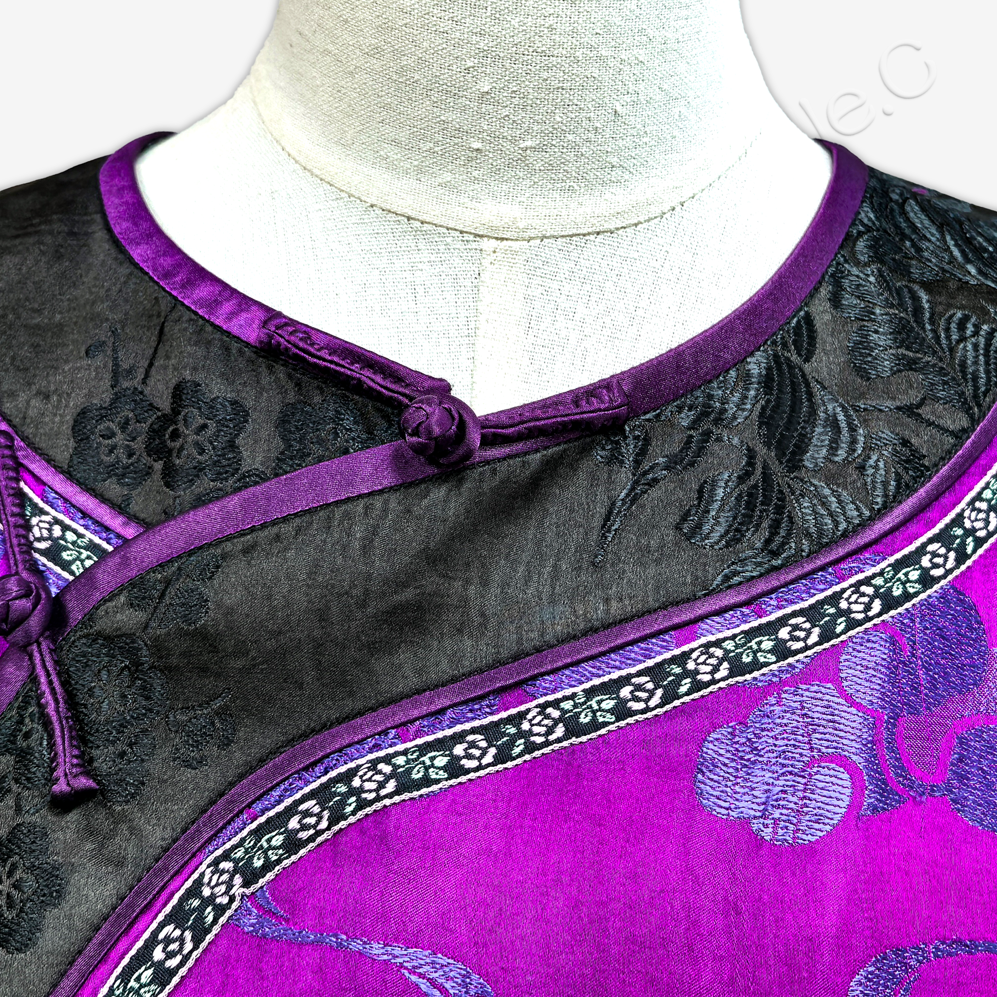 Silk Satin Dragon Chinese Top