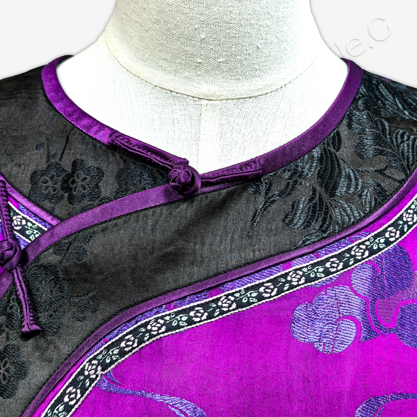 Silk Satin Dragon Chinese Top