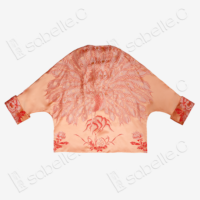 Satin Brocade Oriental Mandarin Collar Outerwear