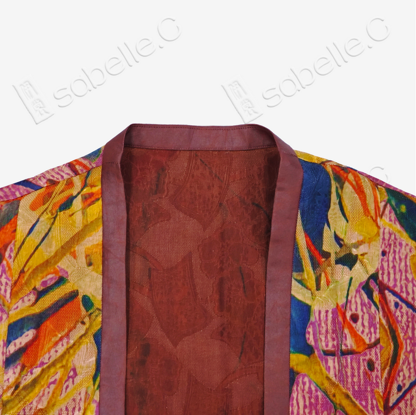 Gambiered Canton Silk Hualuo Outerwear