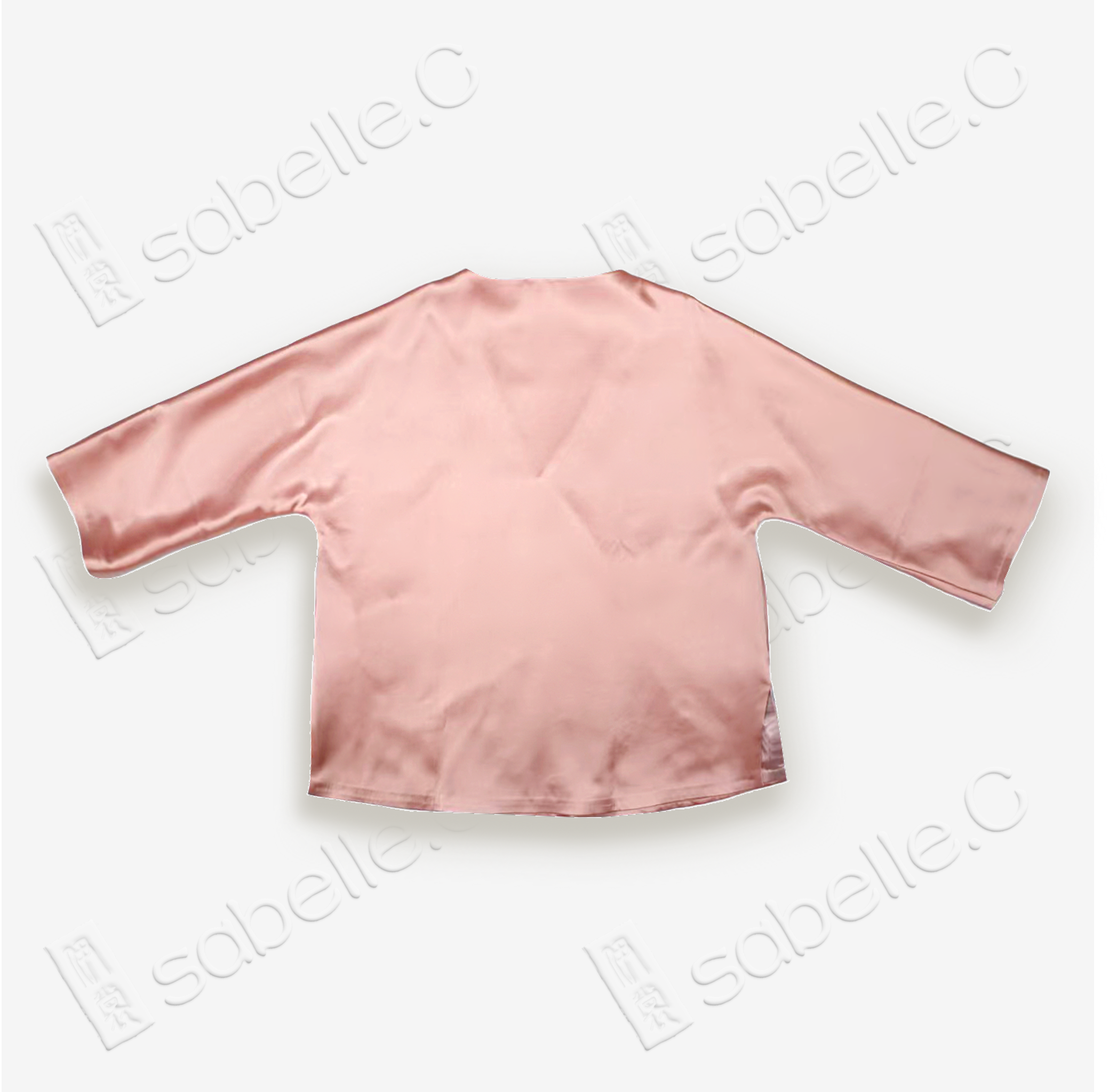 Silk Satin Chinese Traditional Jacket w Colorful Hand Embroidery