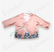 Silk Satin Chinese Traditional Jacket w Colorful Hand Embroidery