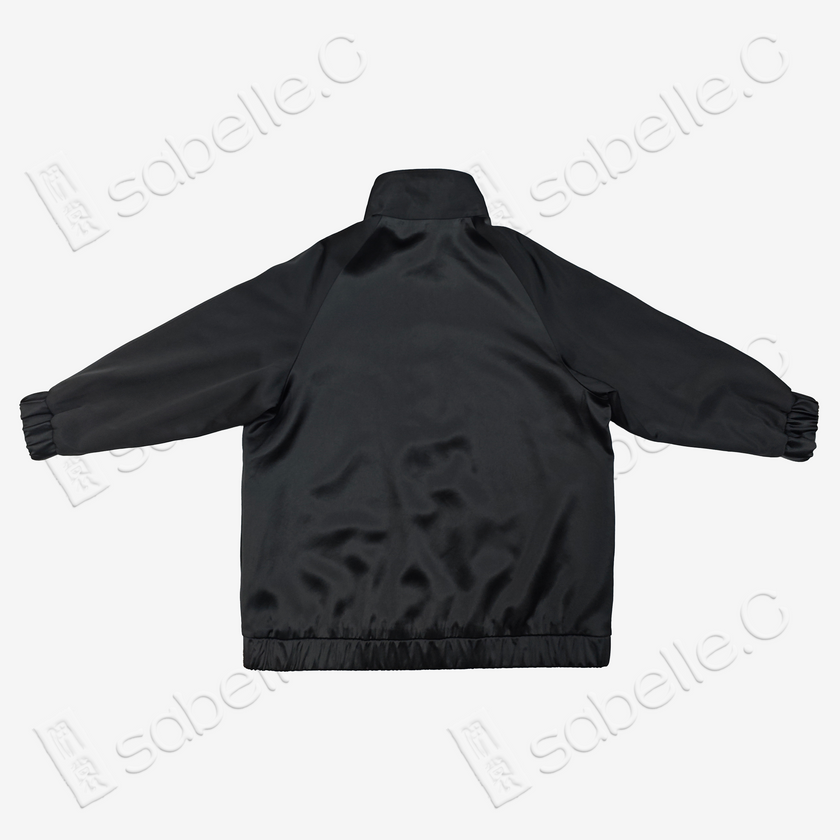 Vintage Embroidery Black Bomber Jacket