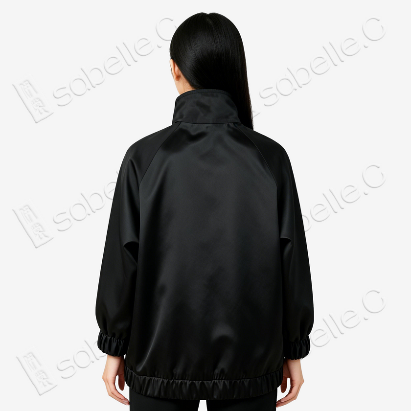 Vintage Embroidery Black Bomber Jacket