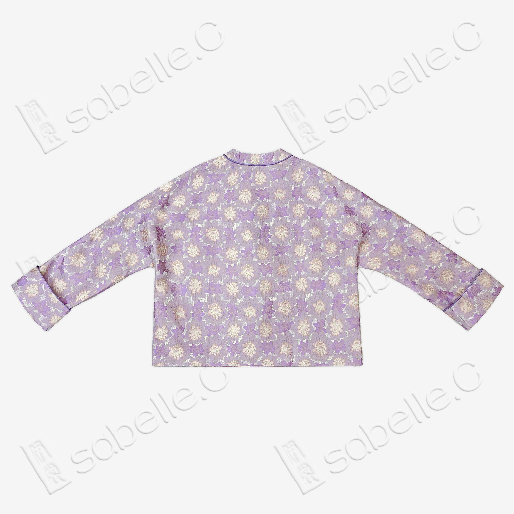 Silk Satin Floral Pattern Chinese Short Coat