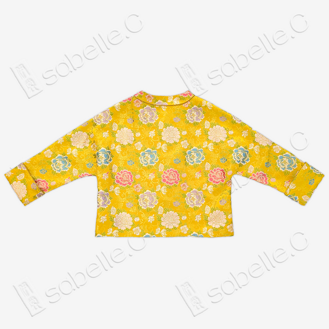 Floral Jacquard Short Chinese Coat