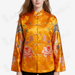 Silk Satin Tangerine Chinese-Style Jacket